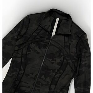 Lululemon Define Jacket Mesh Vent Luon Incognito Camo Gator Green Sz 8